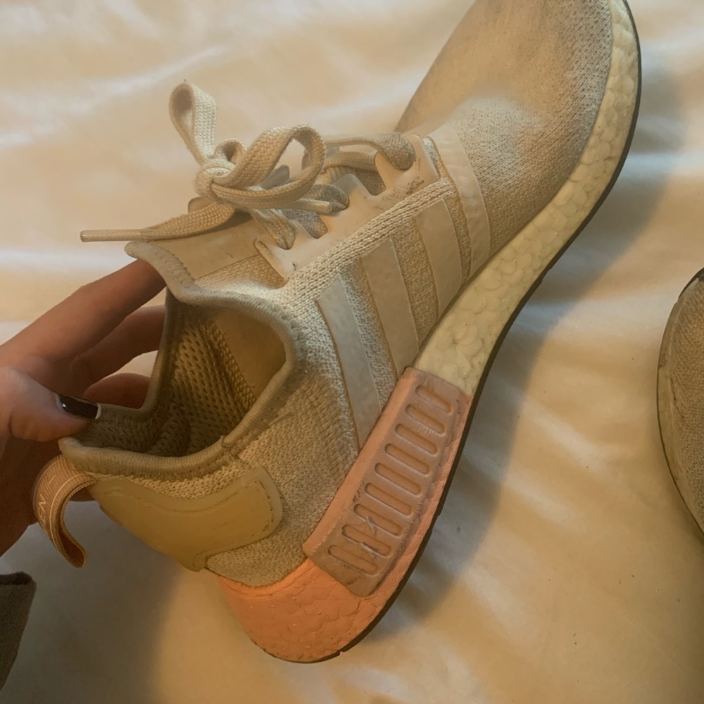 Pink and Tan nmd adidas